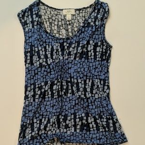 Ann Taylor Loft medium black and blue tank